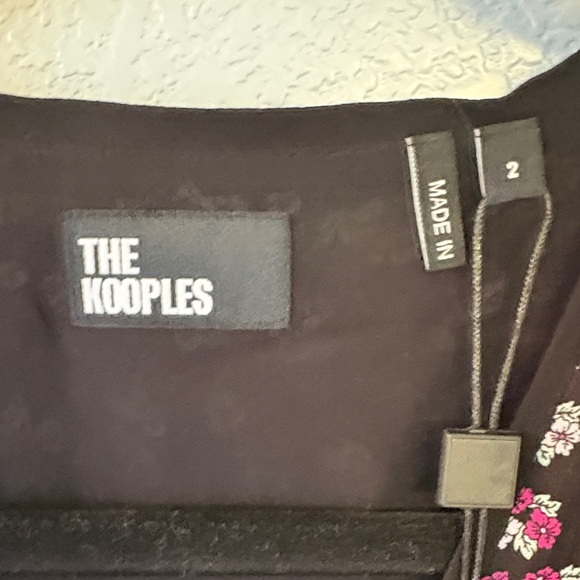 The Kooples Black and Pink Floral Blouse - Picture 4 of 13